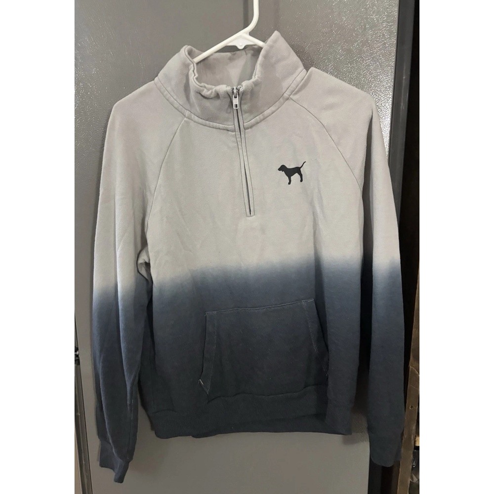 Victoria's Secret PINK Women's Large‎ Perfect Quarter Zip Navy Blue Ombre